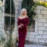 Madonna Bordo Elbise
