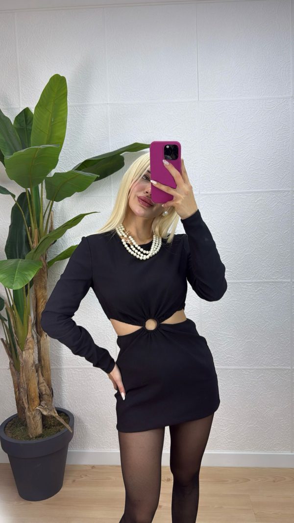 Poplin Bel Detaylı Elbise - Görsel 3